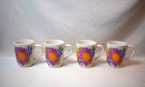 Set of 4 Royal Norfolk Butterflies and Flowers Coffee Mugs
