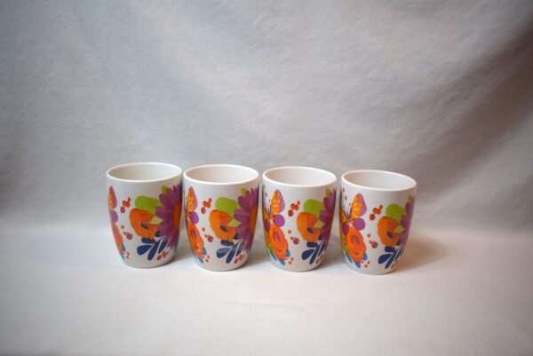 Set of 4 Royal Norfolk Butterflies and Flowers Coffee Mugs - Image 2