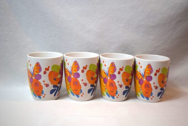 Set of 4 Royal Norfolk Butterflies and Flowers Coffee Mugs - Image 4