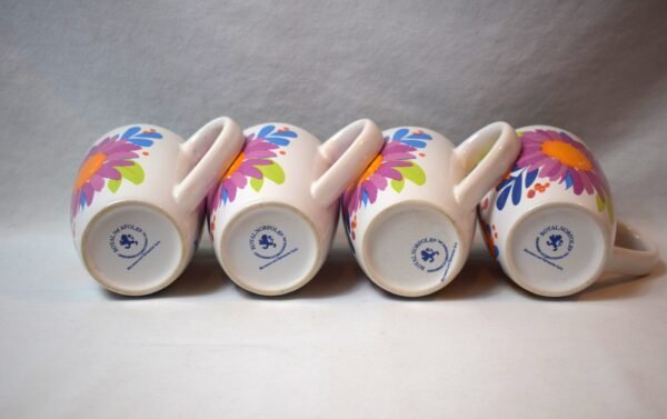 Set of 4 Royal Norfolk Butterflies and Flowers Coffee Mugs - Image 5