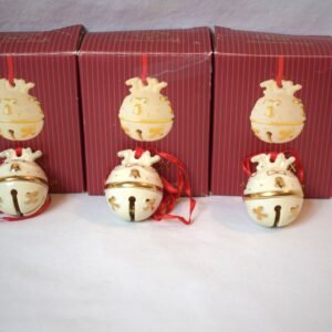 Lenox Just Jingles Joy Bell Set of 3 Jingle Bells For Christmas Tree Decoration