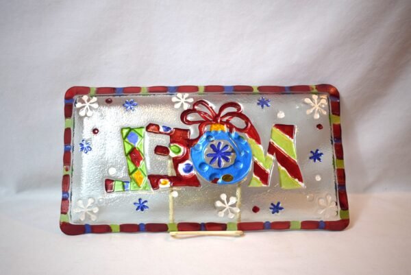 Vintage Kirkland's Pressed Glass Noel Plate Christmas Table Decor Decoration - Image 2