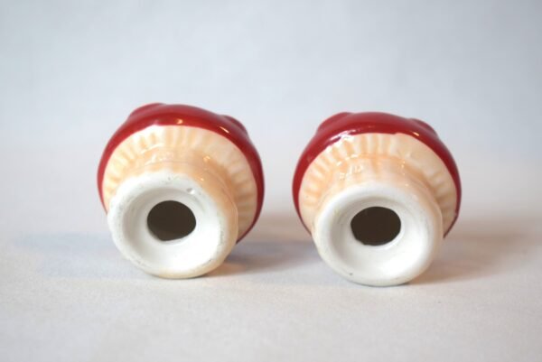Vintage Ceramic Red and White Mushroom Salt and Pepper Set - Image 5