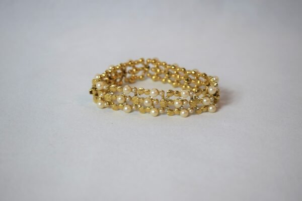 Vintage D'Orlan Jewelry Faux Pearl and Gold Tone Fashion Bracelet - Image 5
