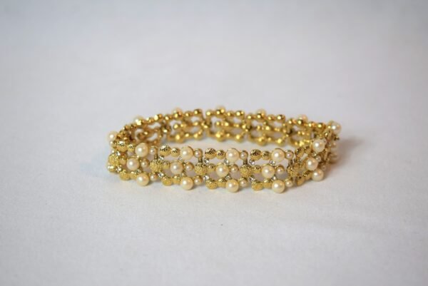 Vintage D'Orlan Jewelry Faux Pearl and Gold Tone Fashion Bracelet - Image 7