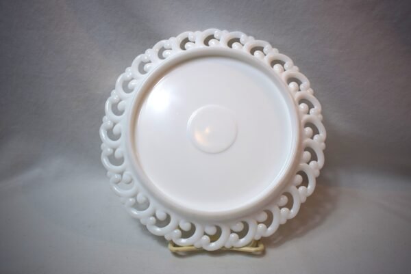 Vintage Anchor Hocking Mid Century Lace Edge Milk Glass Dish - Image 3