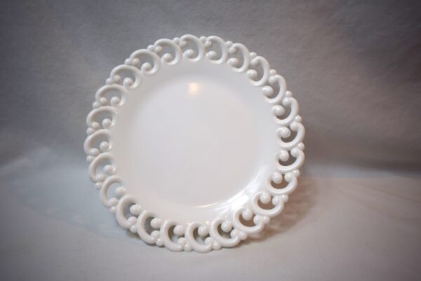 Vintage Anchor Hocking Mid Century Lace Edge Milk Glass Dish - Image 2