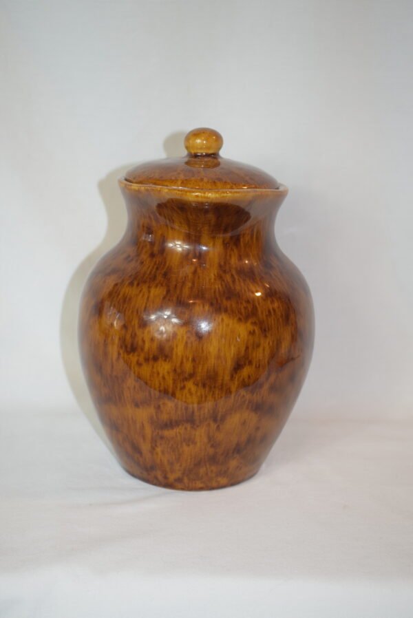 Vintage Tasia Brown Drip Glaze Pitcher Ice Lip 60 oz MCM - Image 4
