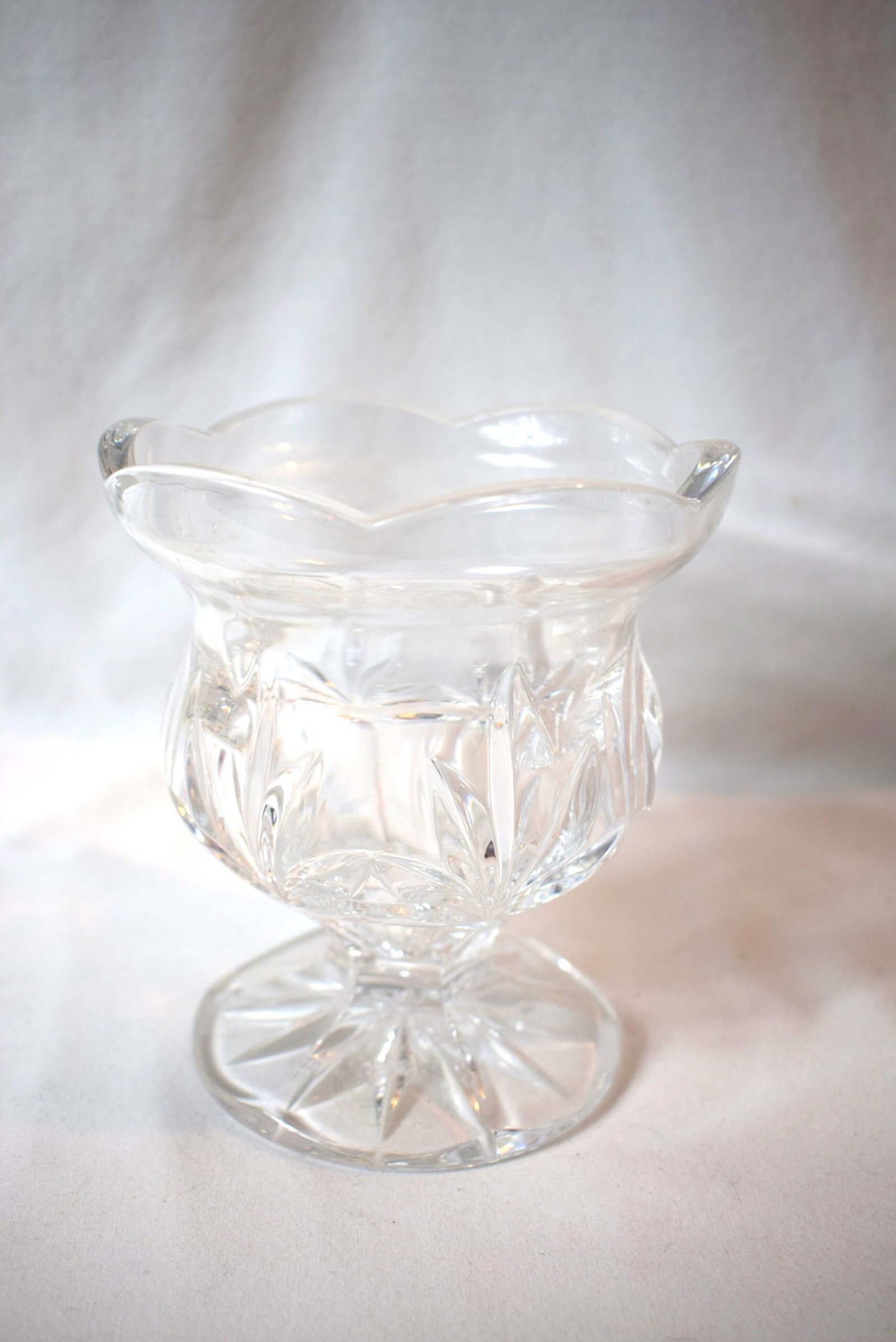 Vintage Royal Limited 24% Lead Crystal Pedestal Vase Candy Dish Candle Holder - Image 2
