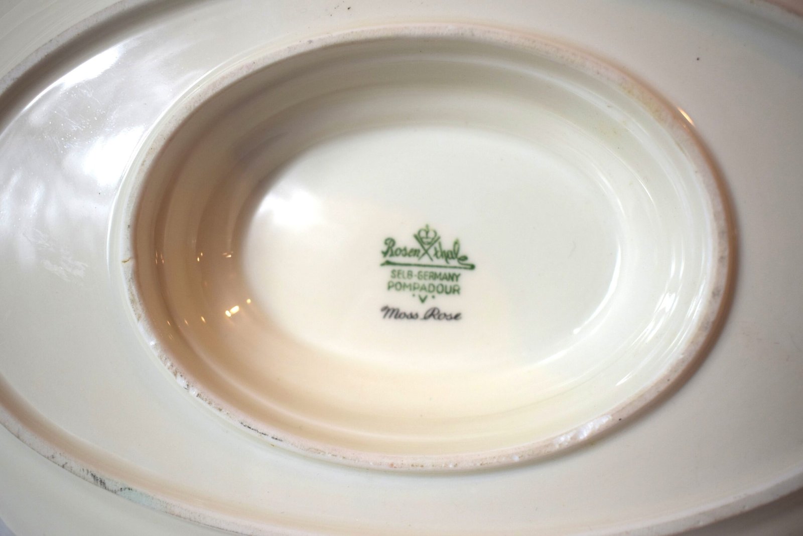 Vintage Rosenthal Germany Pompadour V Moss Rose Gravy Boat With Underplate - Image 5