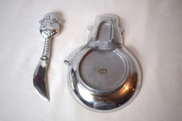 Vintage Pewter Snowman Cheeseball Server with Spreader India - Image 2