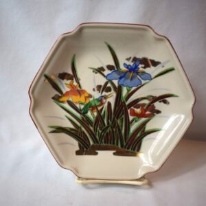 Vintage Andrea By Sadek Oriental Style Floral Bird Hexagon Plate