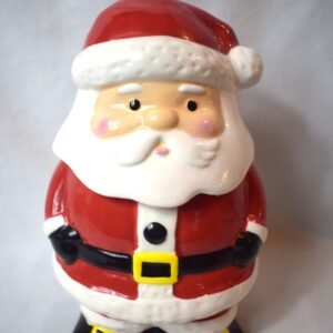 SCM Designs Ceramic Standing Santa Claus Cookie Jar Sealed Canister
