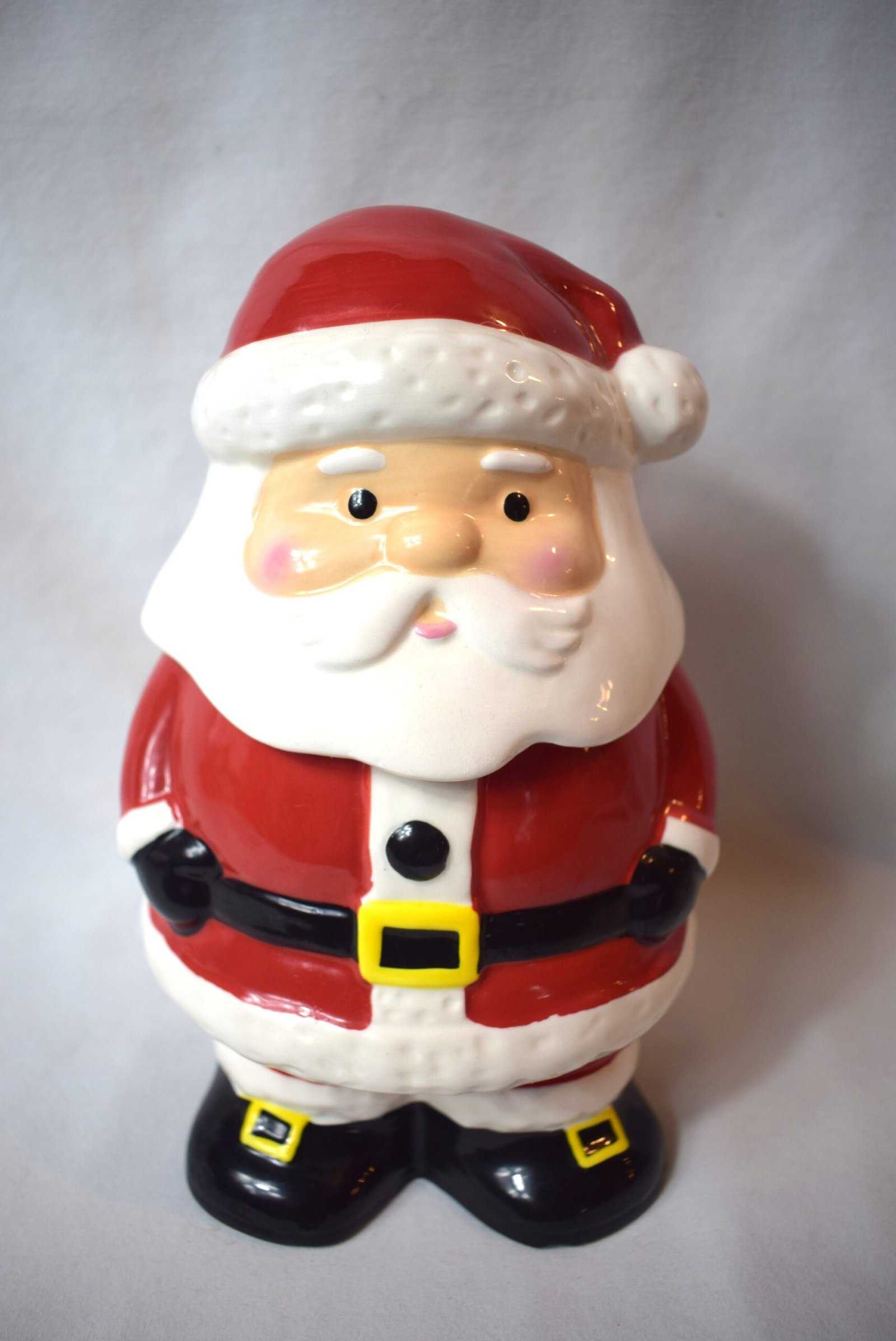 SCM Designs Ceramic Standing Santa Claus Cookie Jar Sealed Canister