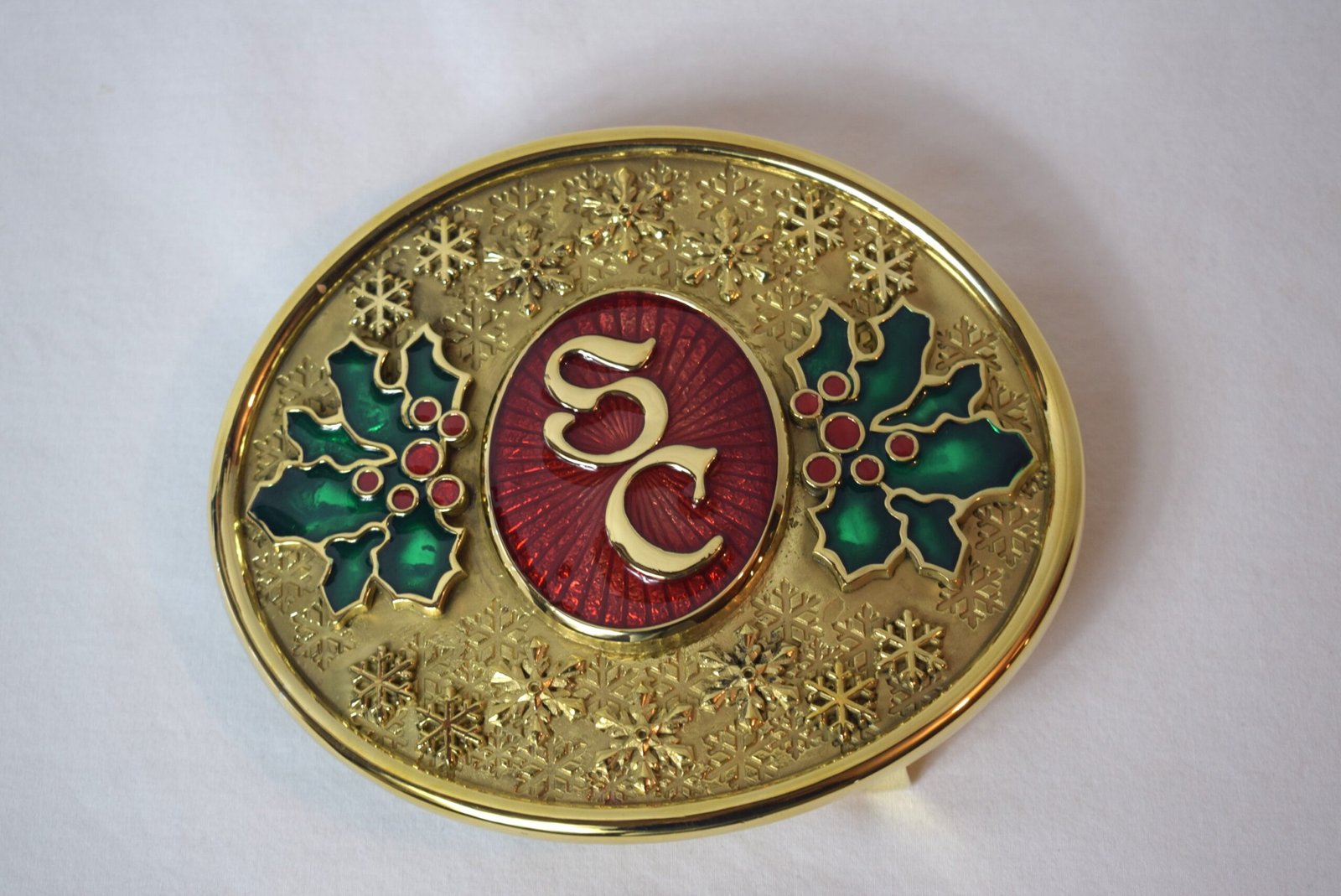 HRSC Exclusive Red Snowflake Santa Claus Buckle