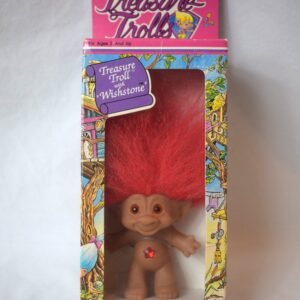 Vintage New In Box 1991 Ace Novelty Treasure Troll Doll With Red WishStone