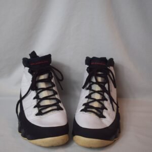 Nike Air Jordan 9 White and Black Sneakers Size 11 Pre-Owned No Box