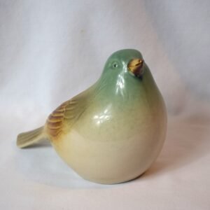 Vintage Porcelain Multi Color Chubby Bird Figure