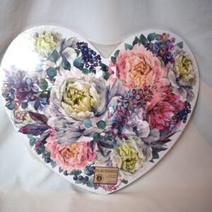 NIP Benson Mills Heart Shaped Floral Roses Cork Placemats Set of 4 New Unused
