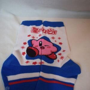 New Nintendo Kirby Themed Crew Socks Size 8-12