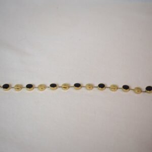 Vintage Gold and Black Crystal Bracelet (#)
