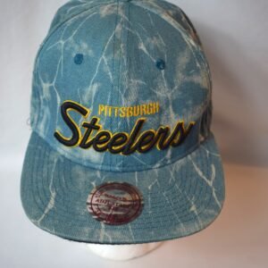 Mitchell & Ness Pittsburg Steelers Blue Denim Style Snapback Cap Hat