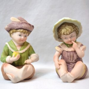 Vintage Pair Piano Babies Figurines by Andrea By Sadek
