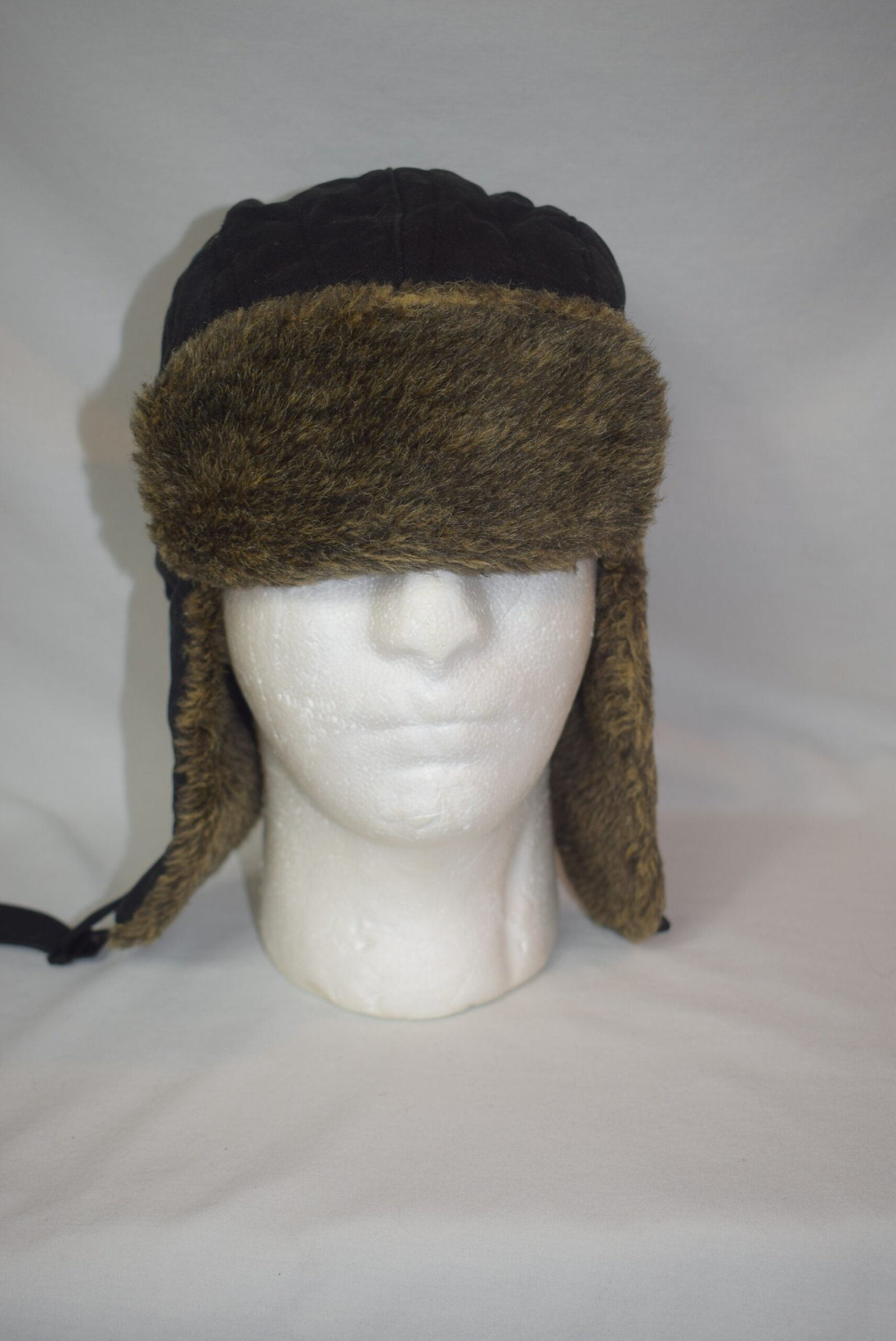 Child Size Philadelphia Eagles Black Trapper Style Winter Hat Faux Fur