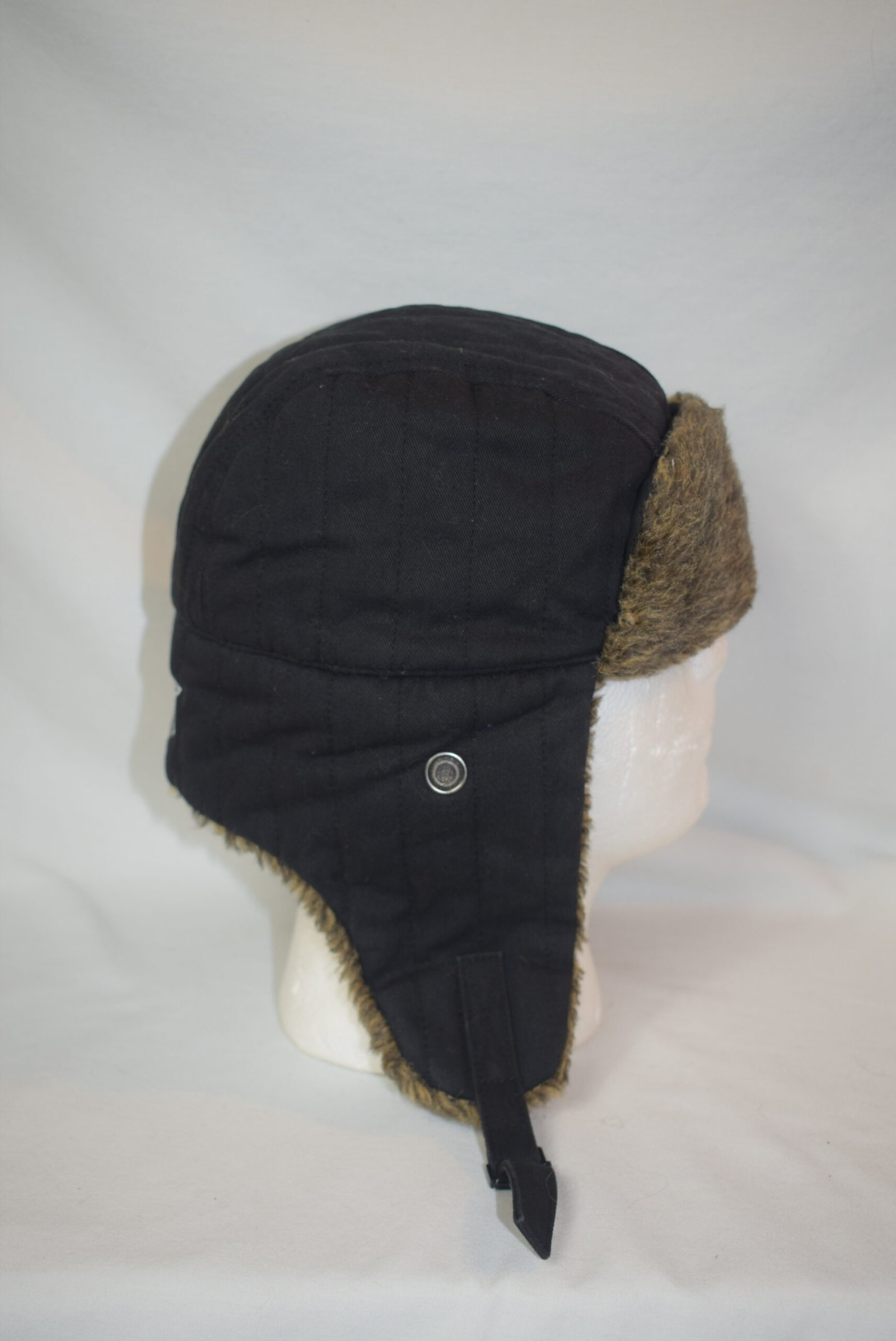 Child Size Philadelphia Eagles Black Trapper Style Winter Hat Faux Fur - Image 4
